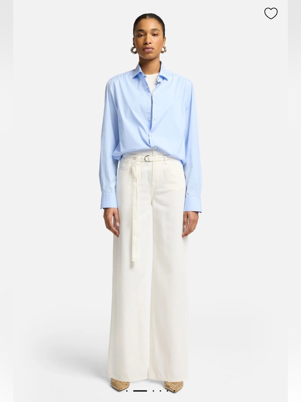 7 For All Mankind Womens  Belted Wide-Leg Linen-Blend Trouser Ostuni